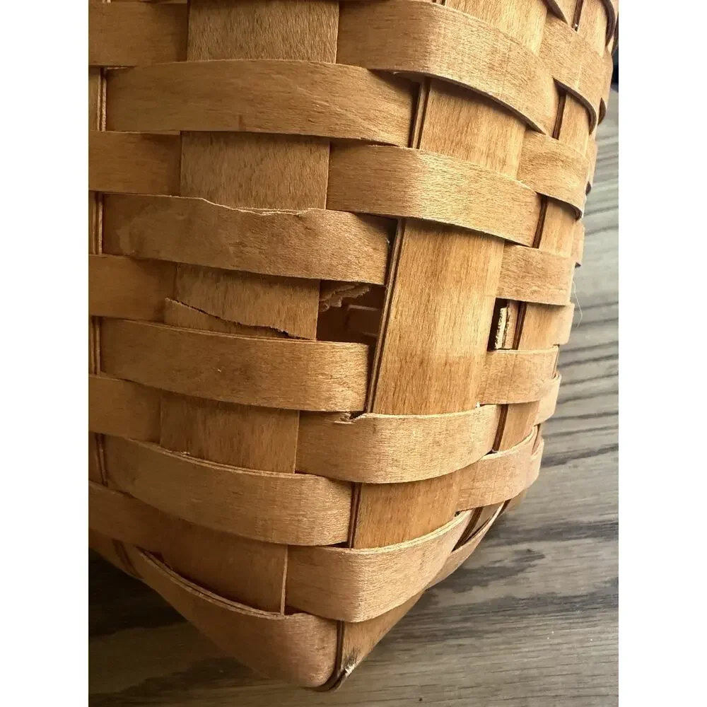 Vintage 1993 Longaberger Large Market Basket Magazine Basket With Handles Signed